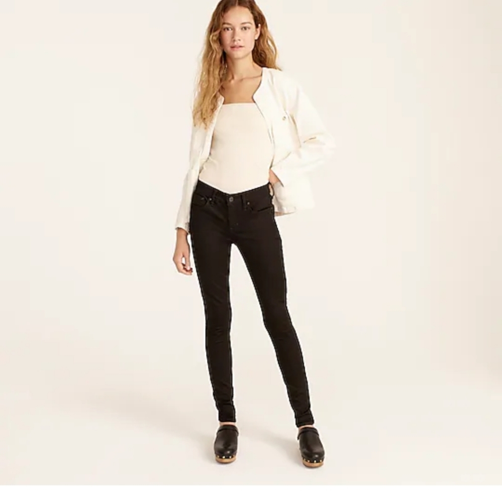 J. Crew 8" toothpick jeans in true black